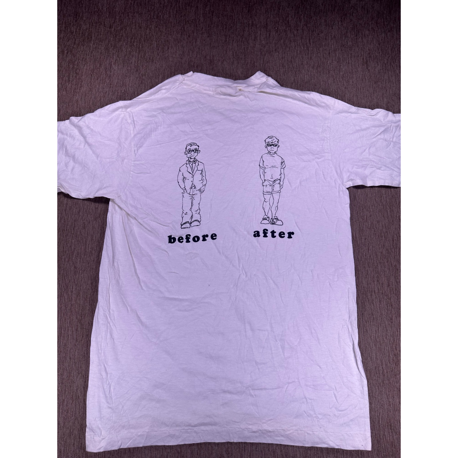 Vintage 1988 Phillips Exeter Orientation Hanes Beefy-T Shirt White Mens Medium — image 7 of 8